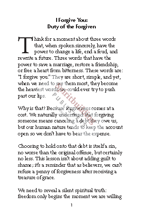 I Forgive You / I'm Sorry: Two Lessons on Forgiveness and Repentance — by Clay Gentry
