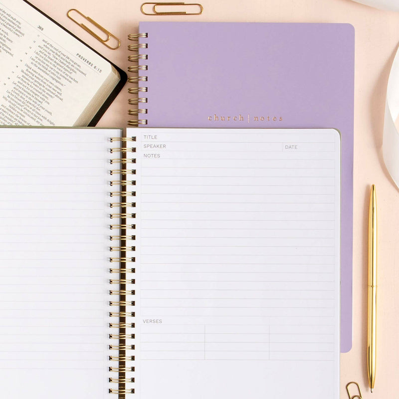Church Notes Notebook - Lilac