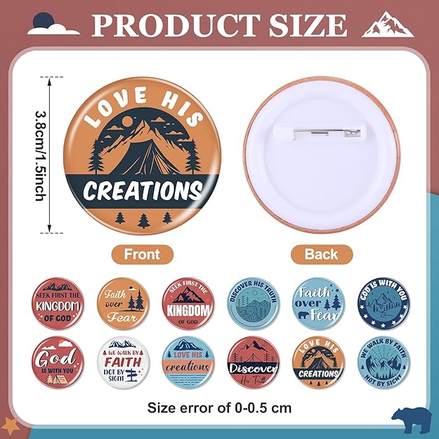 Christian Button Pins