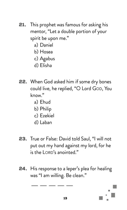 Who Said It?: A Bible Quiz Challenge for Kids