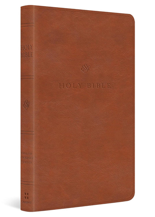 ESV Value Thinline Bible - English Saddle
