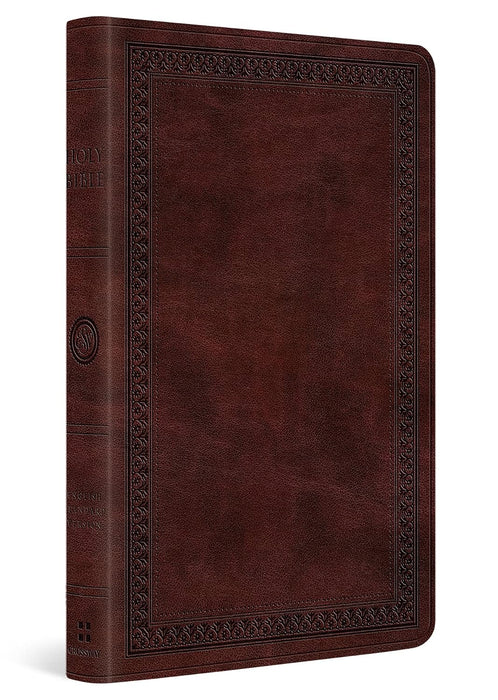 ESV Premium Gift Bible - Mahogany with Border Design