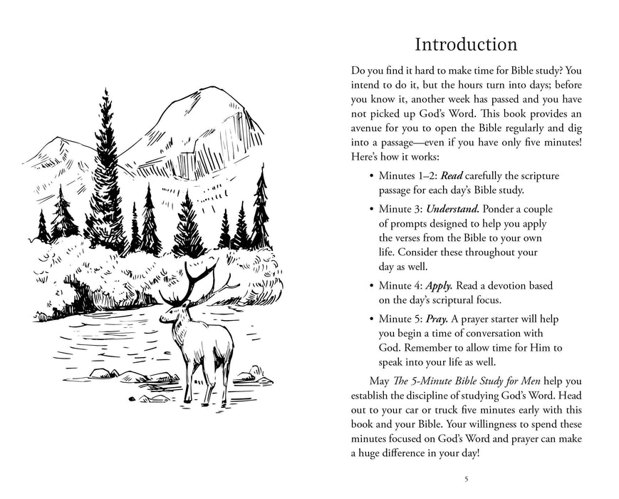 The 5-Minute Bible Study for Men: Pursuing a Life That Matte