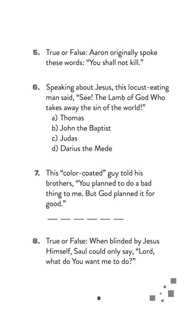 Who Said It?: A Bible Quiz Challenge for Kids