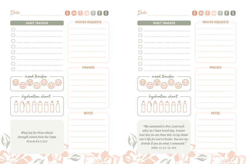 Bible Affirmations Habit Tracker Journal