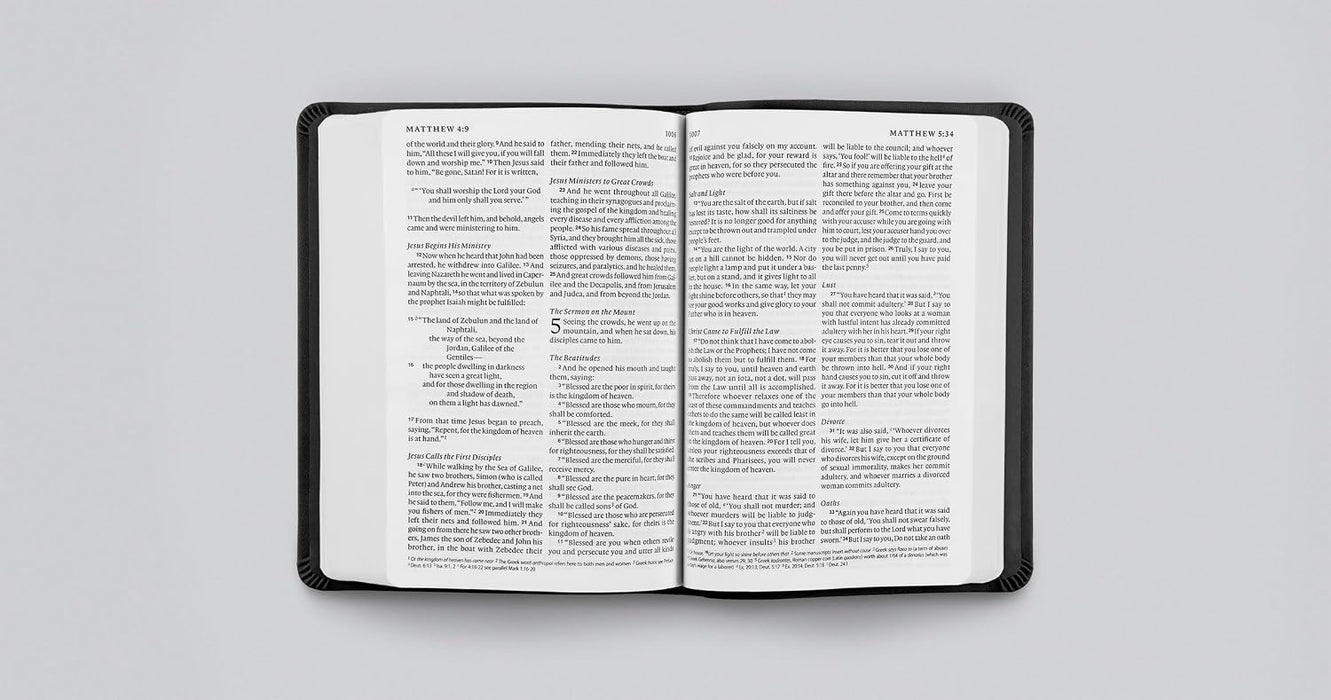 ESV Value Large Print Compact Bible - Black