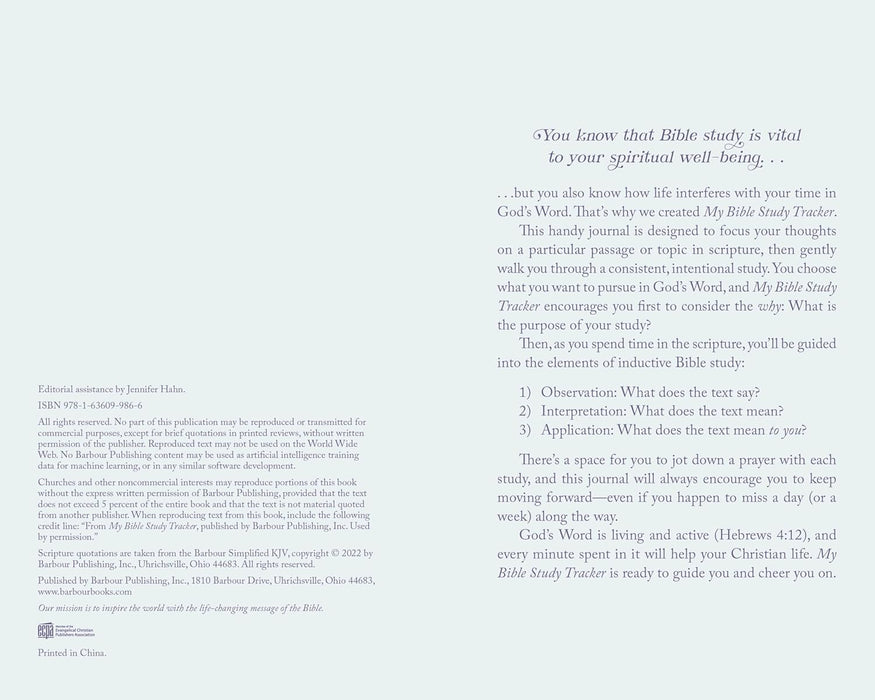 My Bible Study Tracker - Lilac Butterflies