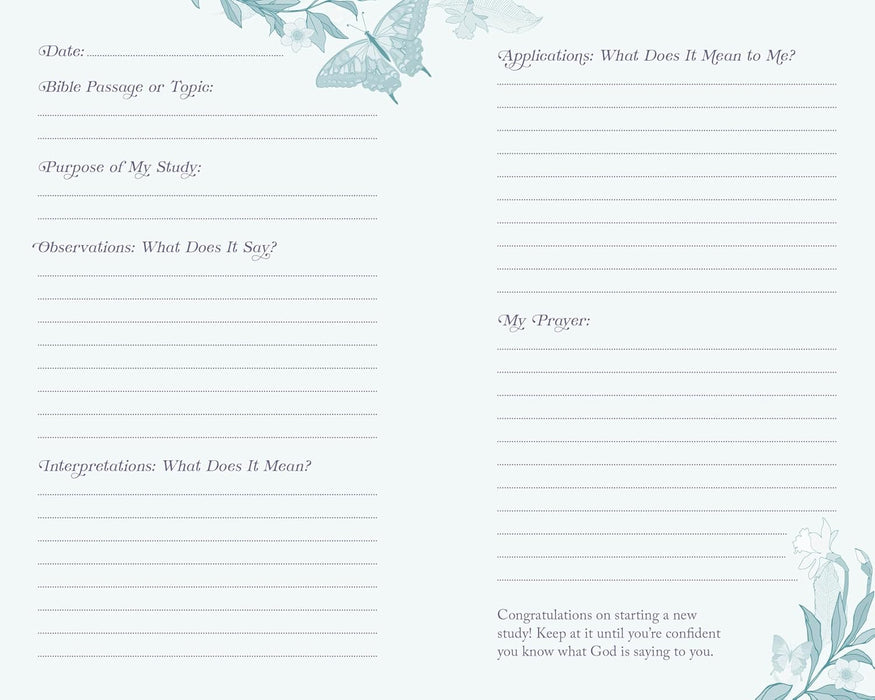 My Bible Study Tracker - Lilac Butterflies