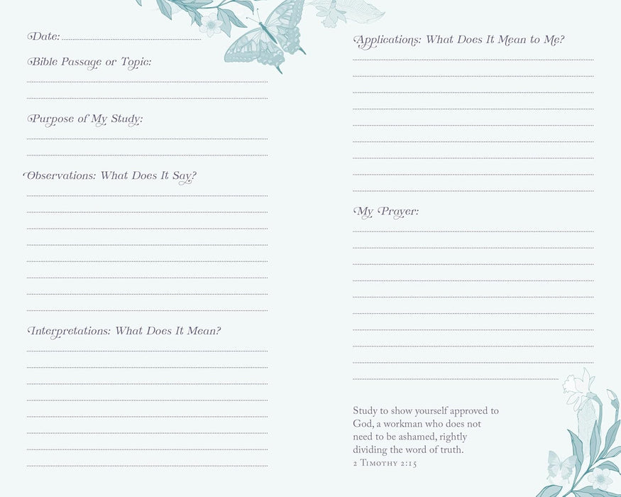My Bible Study Tracker - Lilac Butterflies