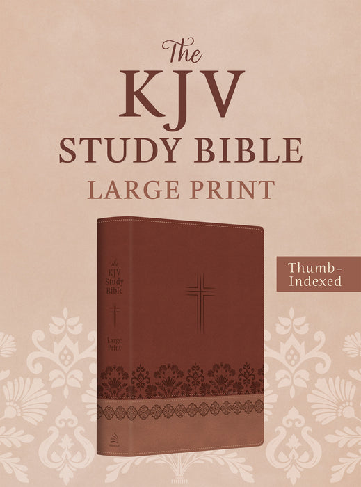 The KJV Study Bible - Large Print/Indexed - Rose & Chestnut