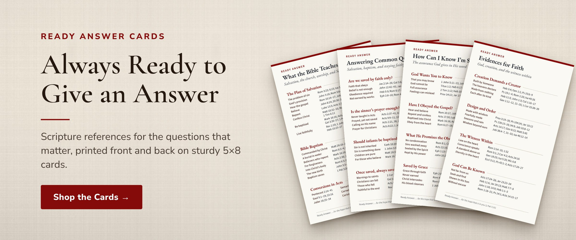Ready Answer Scripture reference cards
