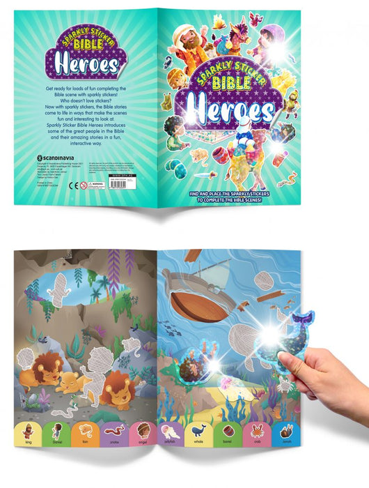 Sparkly Sticker Bible - Heroes