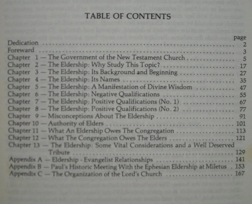 The Elder and His Work