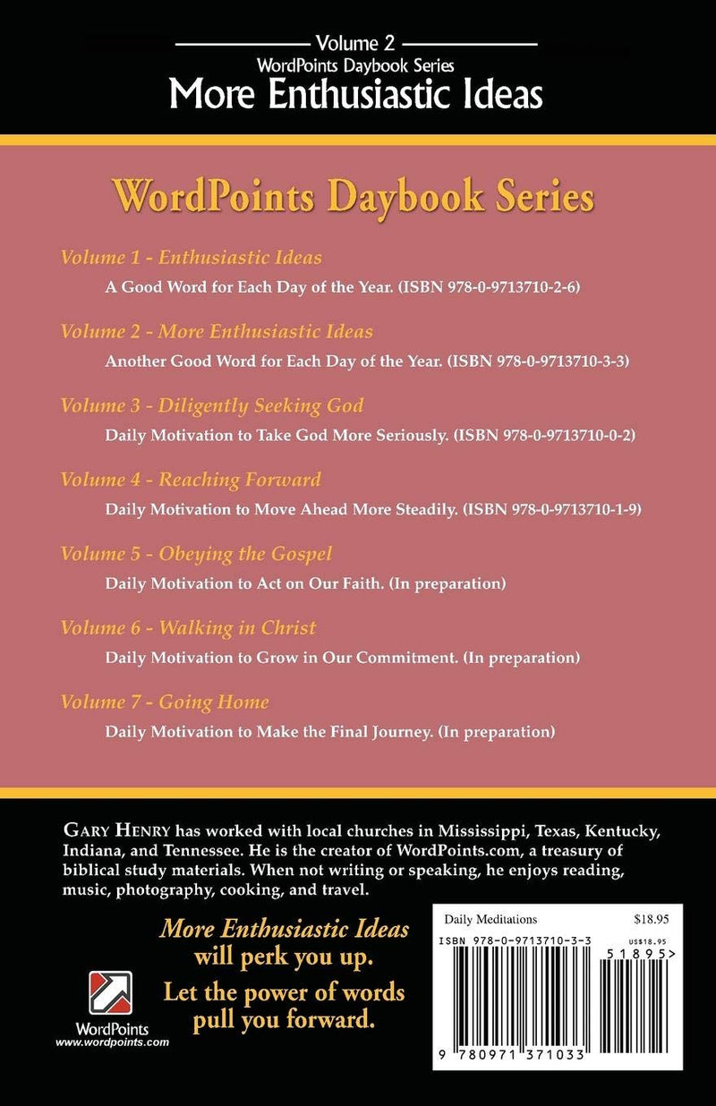 More Enthusiastic Ideas: WordPoints Daybook Series, Volume 2 (Closeout)