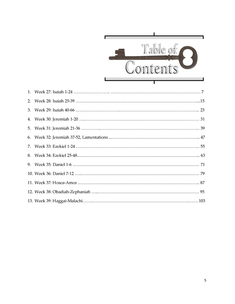 20 Pages a Week: Volume 3 - The Prophets (Isaiah-Malachi)
