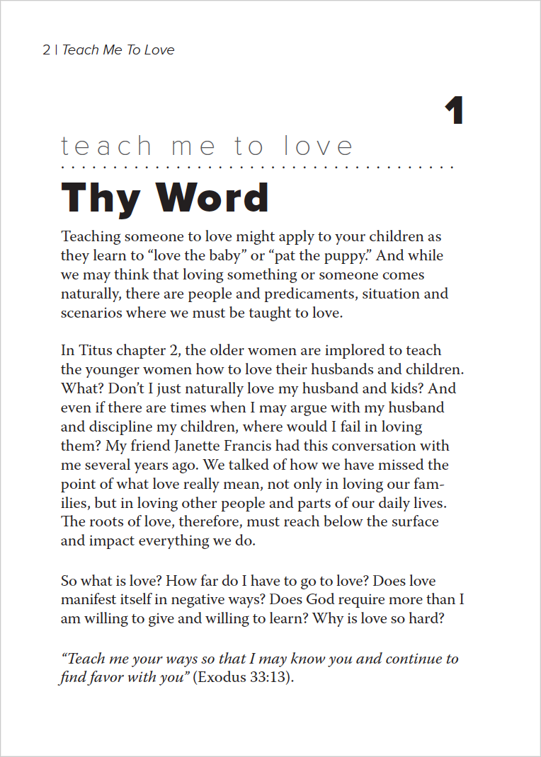 Teach Me to Love
