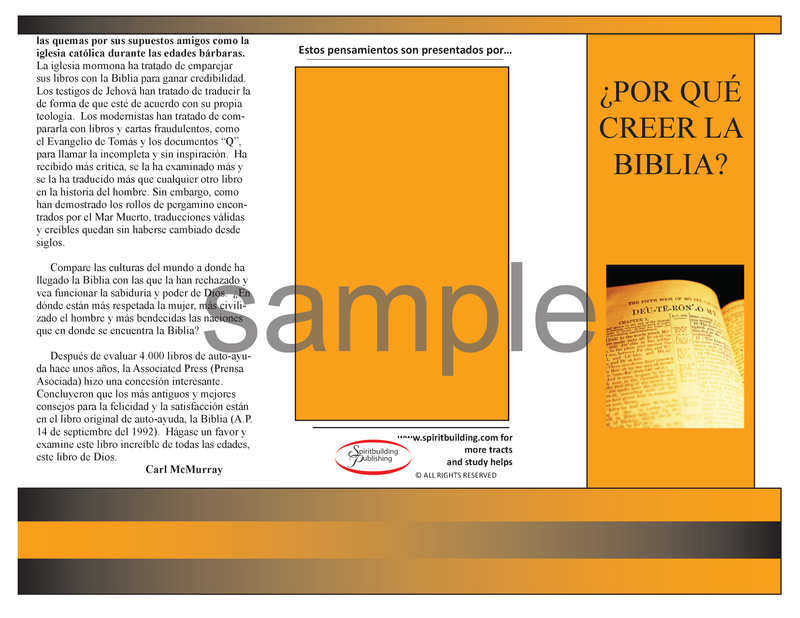 ¿Por Qué Creer la Biblia? — tratado en español