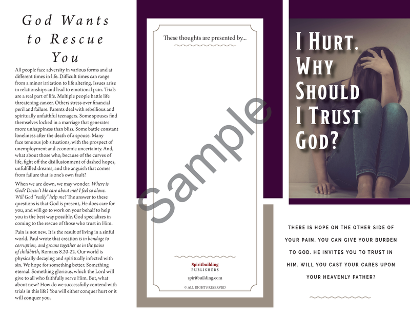 I Hurt. Why Should I Trust God?