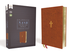 NASB, Thinline Bible, Leathersoft, Brown, Red Letter Edition, 1995 Text, Comfort Print
