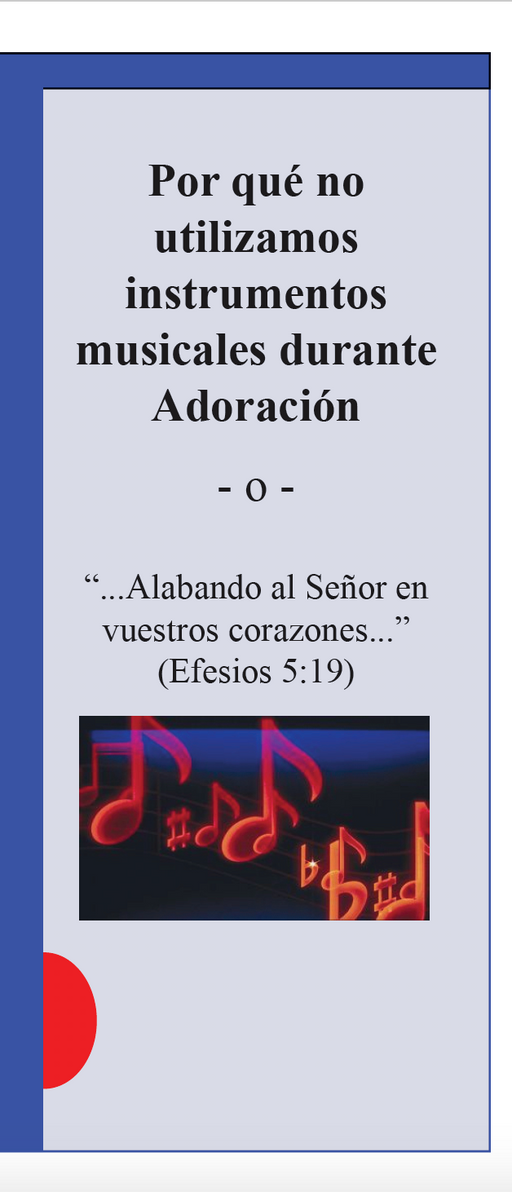 ¿Por Qué No Utilizamos Instrumentos Musicales en la Adoración? — tratado en español